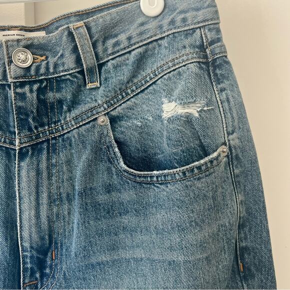 NEW SLVRLAKE Beatnik Double Jeans Yoke High Rise Ripped Distressed Size 30 $369 - Picture 7 of 10